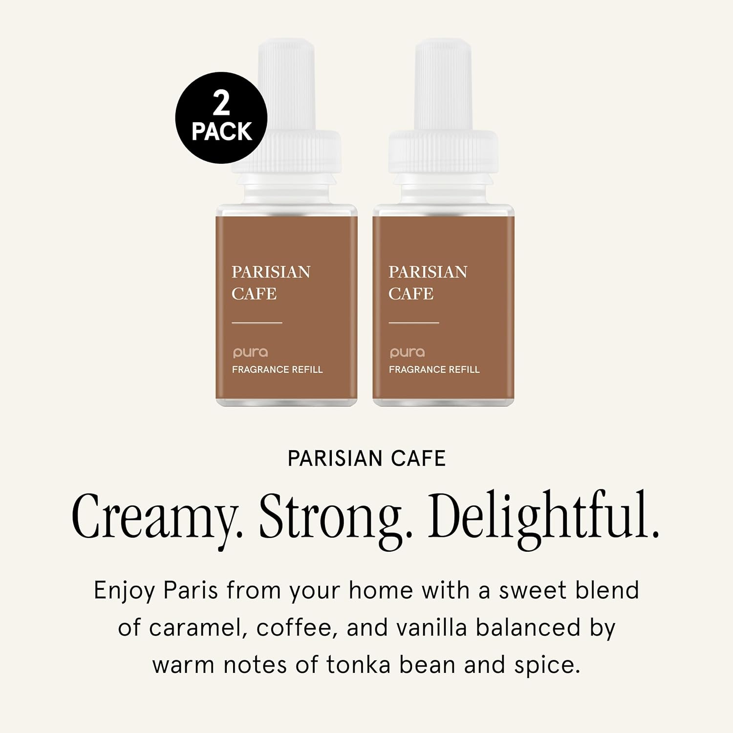 PuraHome Scent Refill - Smart Home Air Diffuser - Up to 120-Hours of Luxury Fragrance per Refill - Home Essential - Clean & Safe Diffuser Fragrance - 2 Pack, Parisian Café - Image 2