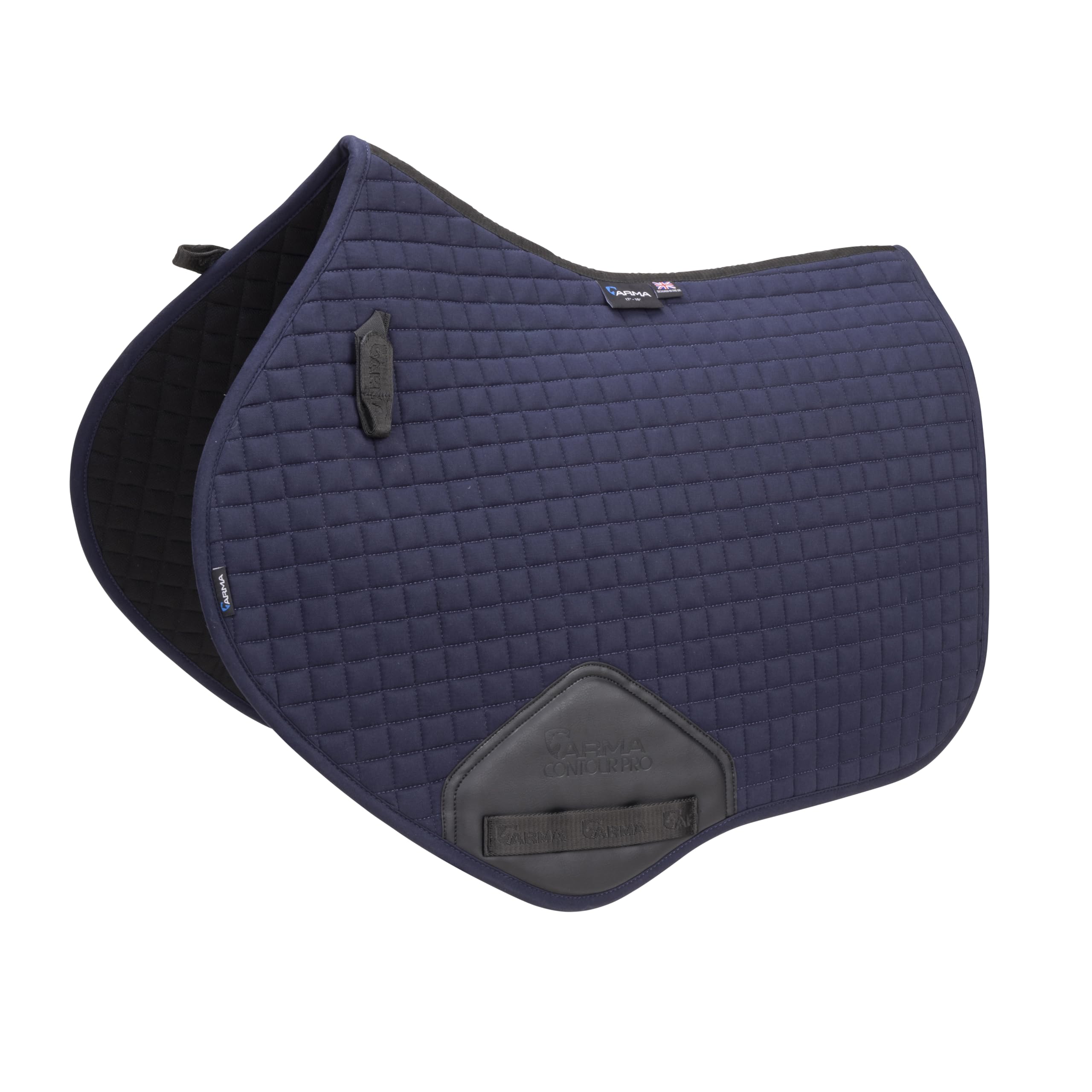 Shires ARMA Deluxe Cotton Jump Saddlecloth - Navy Blue 15-16.5"
