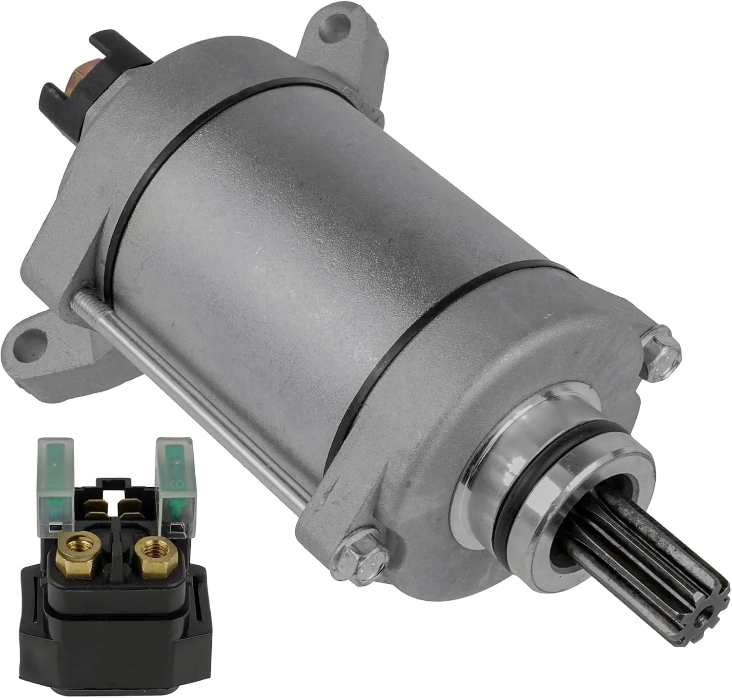 Starter Motor For Yamaha Motorcycle Grizzly 450 1CT-81890-00-00 0 2011-2014 Starter Motor Solenoid Valve Kit 4KD-81940-00-00 Starter Replacement