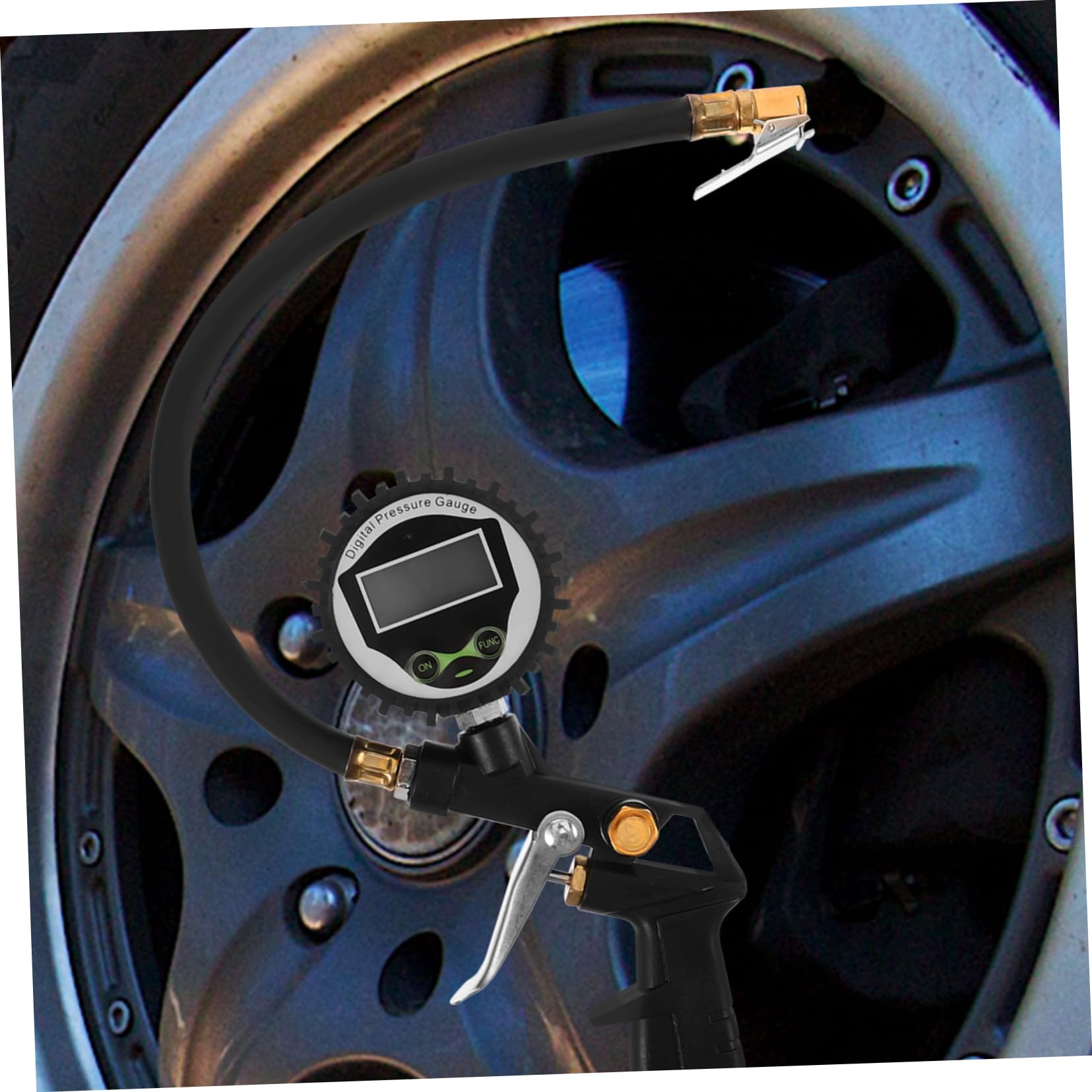 Digitales Luftdruckmessgerät 0 bis 60 Psi, Silber, für Suv