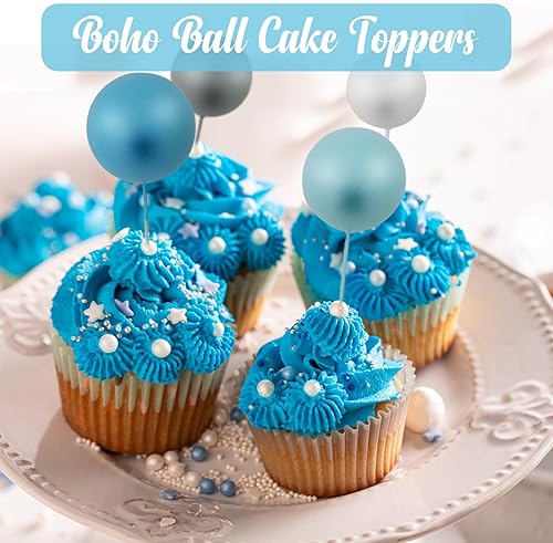 Miniatura 5 de 115 PCS Adornos para Pasteles de Pelota - Decoraciones de Pastel de Mini Globos Pelota de Espuma Palillos para Cupcakes Adornos Insertables DIY para