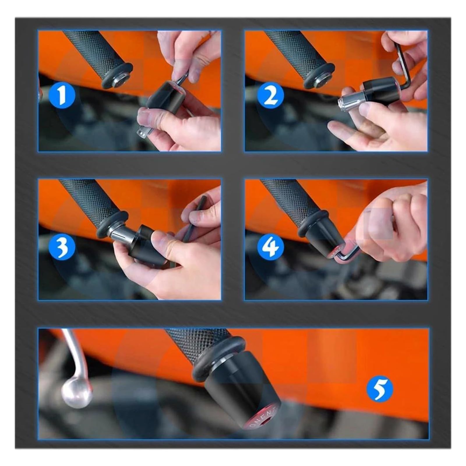 Empuñaduras Moto Antideslizantes y Resistentes para S1000RR S1000R HP4 2011 2012 2013 2014 2015 CNC Empuñaduras De Manillar Extremos Peso Manillar Extremo De Agarre Antivibración Silder