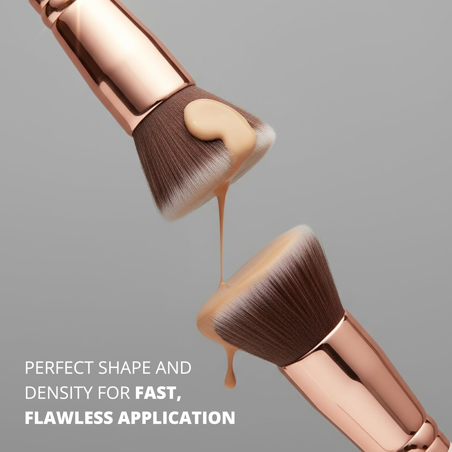 Make Up Brush Foundation Kabuki Flat Top - Perfect For Blending Liquid, Cream or Flawless Powder Cosmetics - Buffing, Stippling, Concealer - Premium Quality Synthetic Dense Bristles! 71nPDsRf2tL. AC SL1500