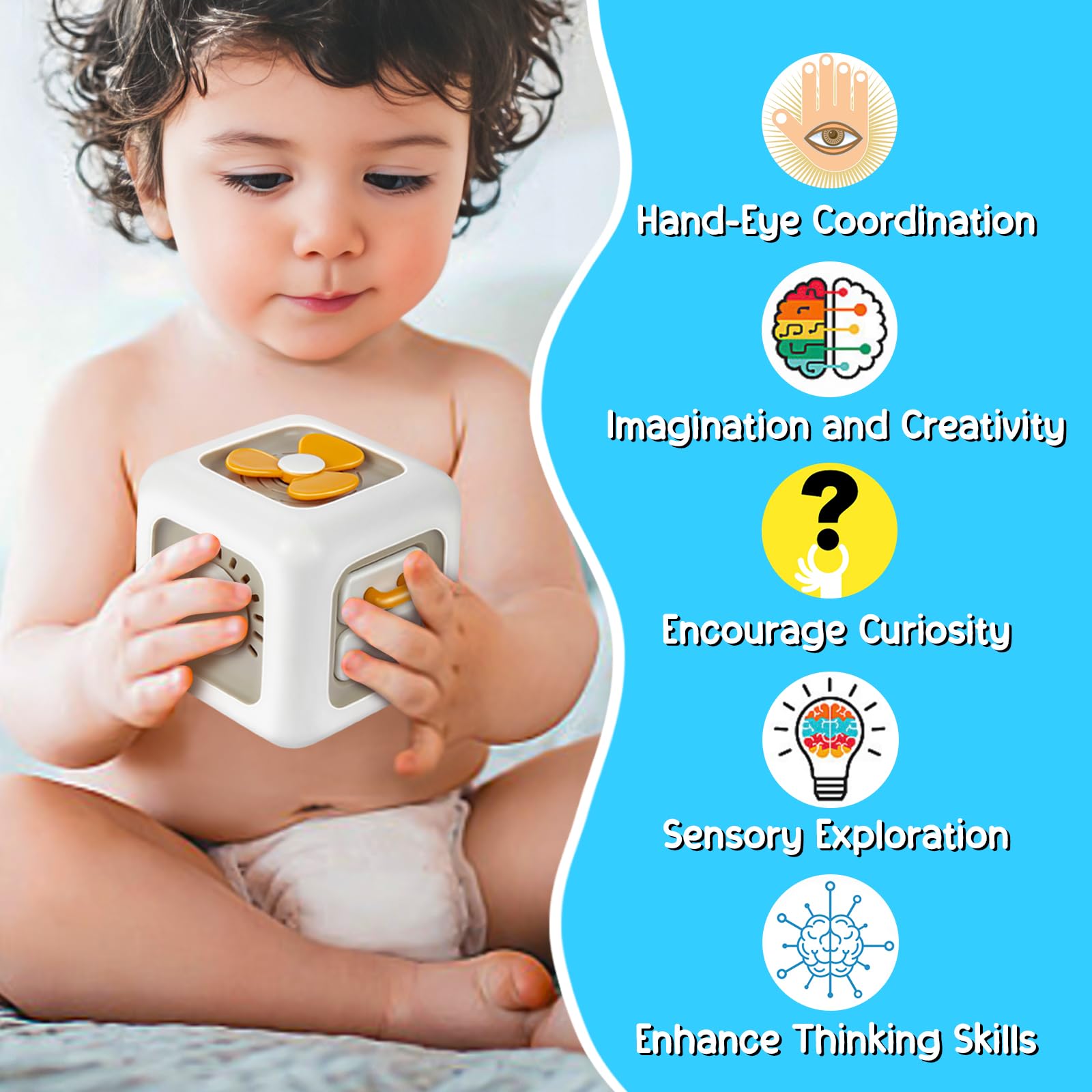 Shape Sorter Activity Cube With Endless Activities For Babies...