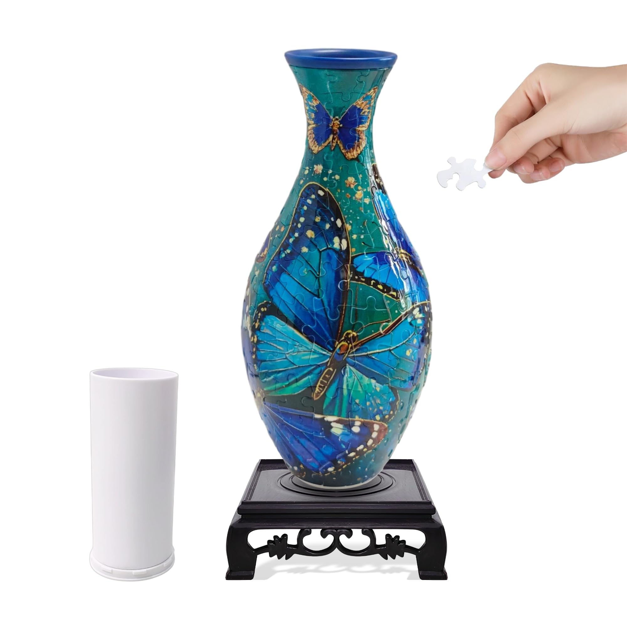 VELIQUE 3D Puzzle Vase, Puzzle for Adults (Mysterious Butterfly)