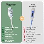 Premium Digital Thermometer for Adults, Kids & Babies — Fast 8-Second Oral, Underarm & Rectal Readings, 0.05°C High Precision, Backlit Display, Fever Buzzer — Family Clinical Thermometer