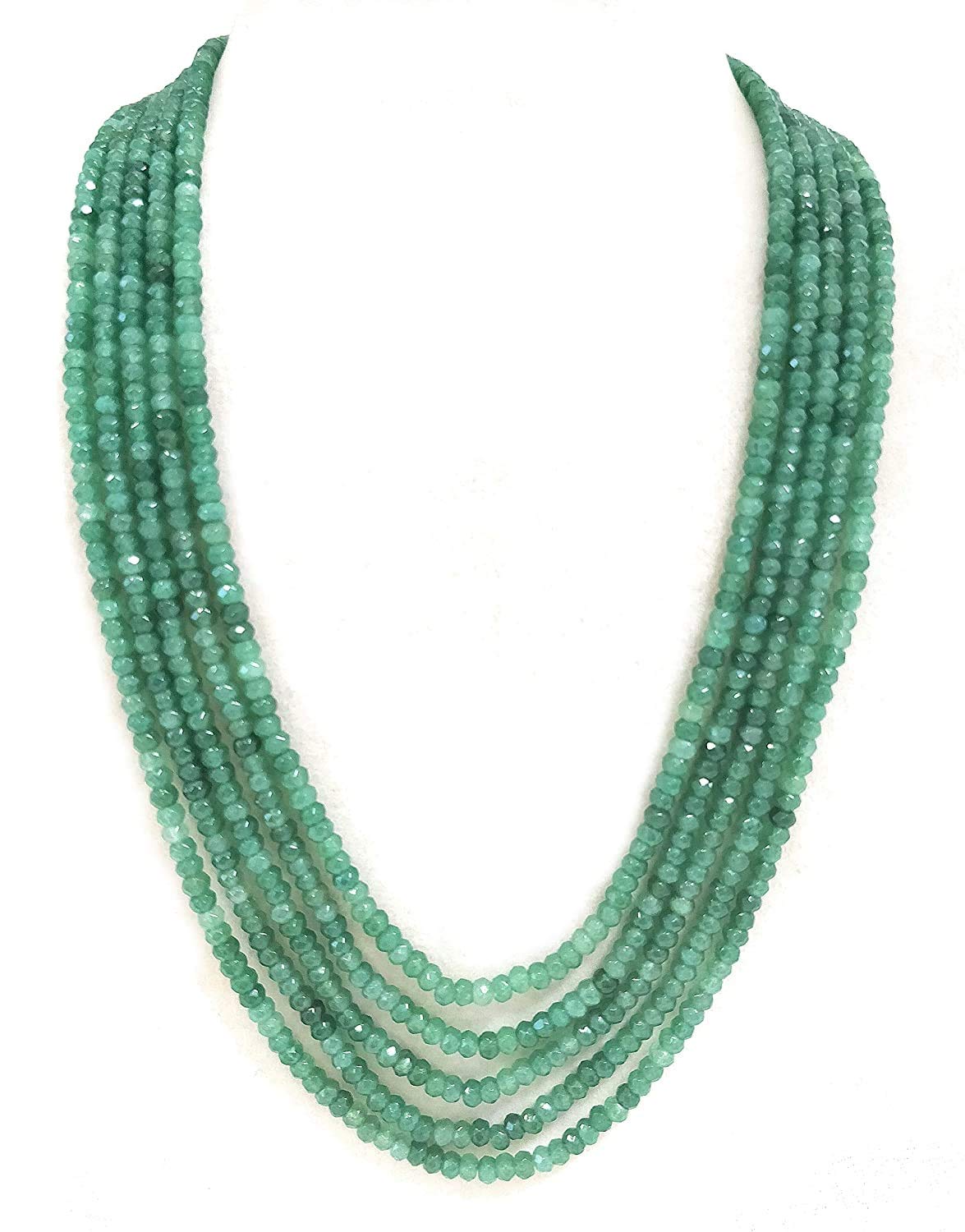 AV Fashion India - Emerald Green Onyx Gemstone Beads 5 Layer Necklace for Girl and Women Fashion Jewellery (AV B08) (B08G53YFWP) Amazon Price History, Amazon Price Tracker