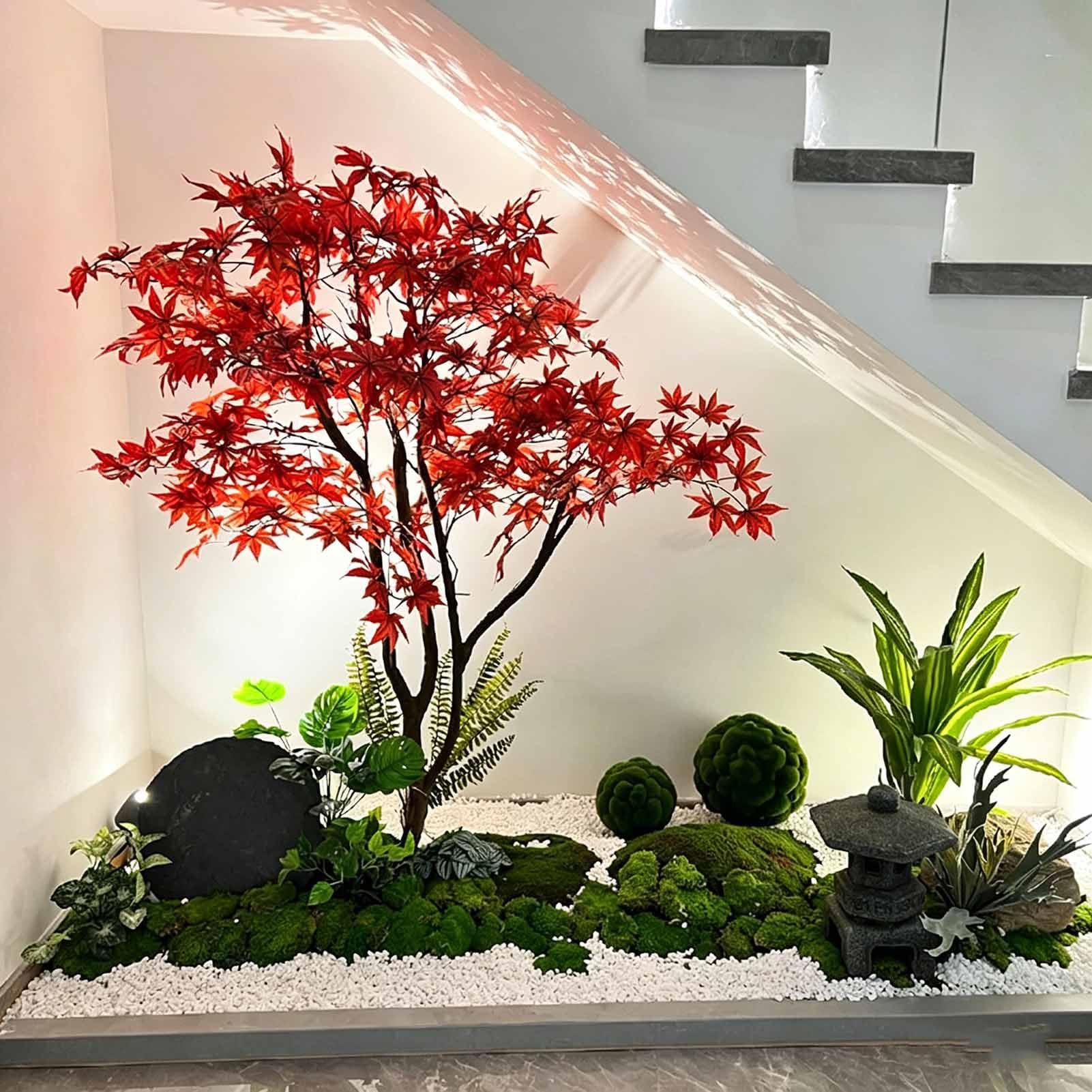 Amazon.com: Large Red Maple Faux Tree with Japanese Landscape Art