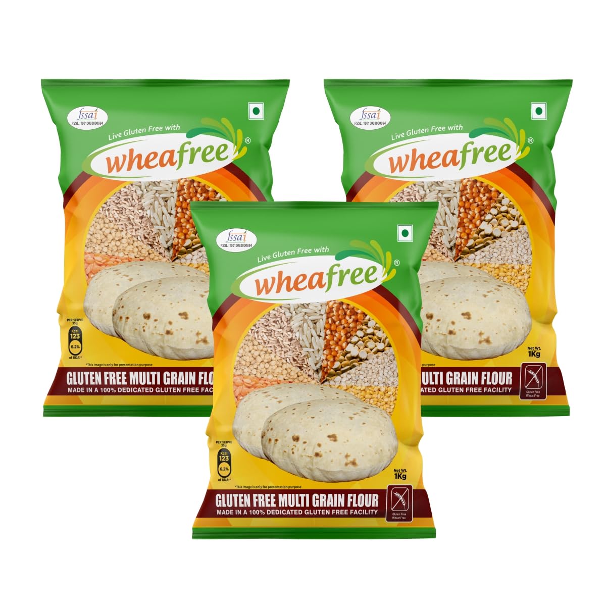 Wheafree Multigrain Gluten Free Flour (Pack of 31Kg each) Soya Free