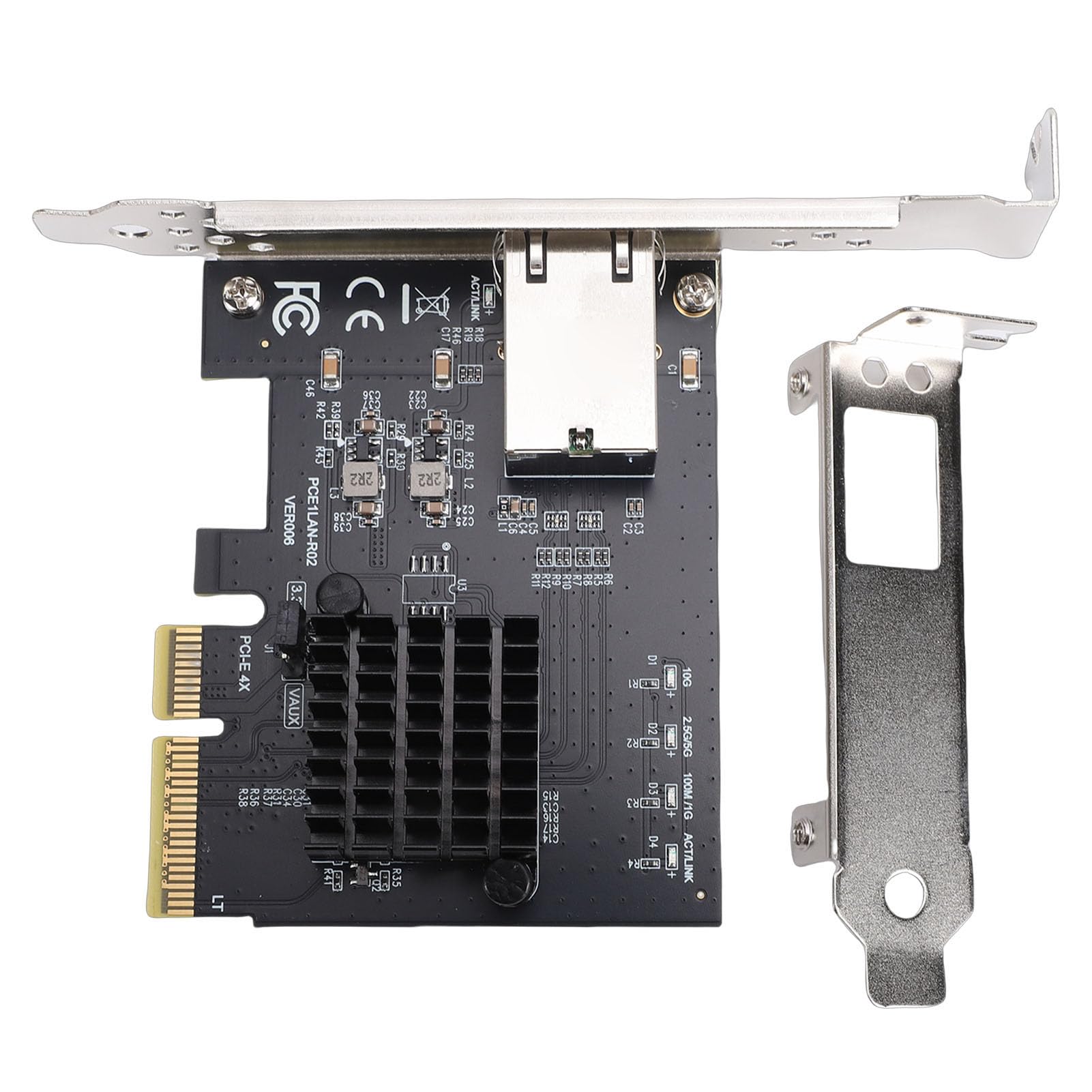 Luqeeg Scheda di Rete Gigabit PCIe 4X, Adattatore Ethernet da 10 Gbps, Scheda di Rete Server con Chip Realtek RTL8127AT, Ideale per, Desktop, Server, PC, NAS e Data Center