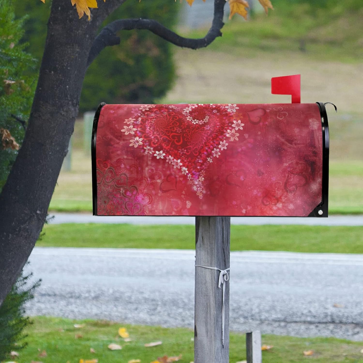 senya Home Garden Happy Valentines Day Floral Heart Magnetic Mailbox Cover Standard