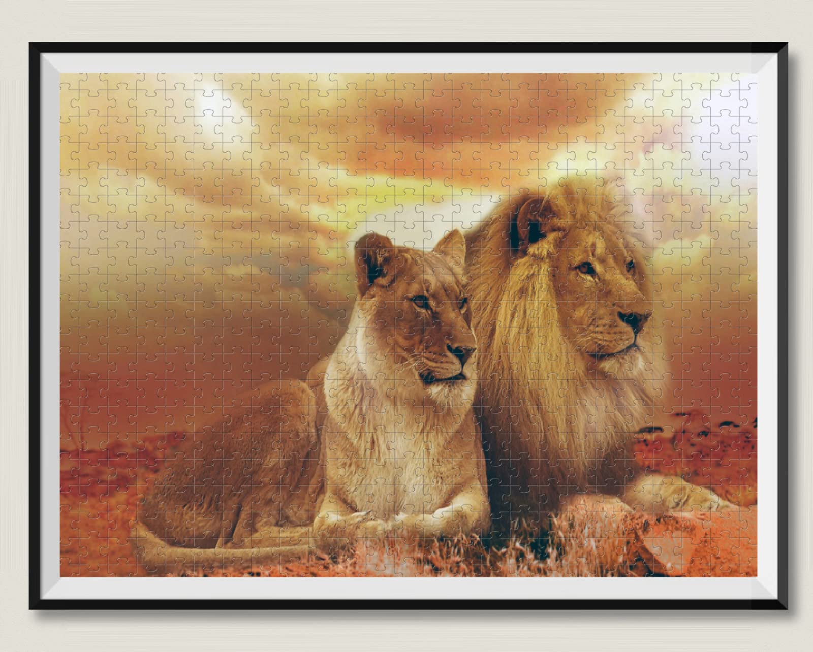 Jigsaw Puzzle 1500 Pieces Lion Couple Puzzle Puzzle Gifts For Children And Adults
