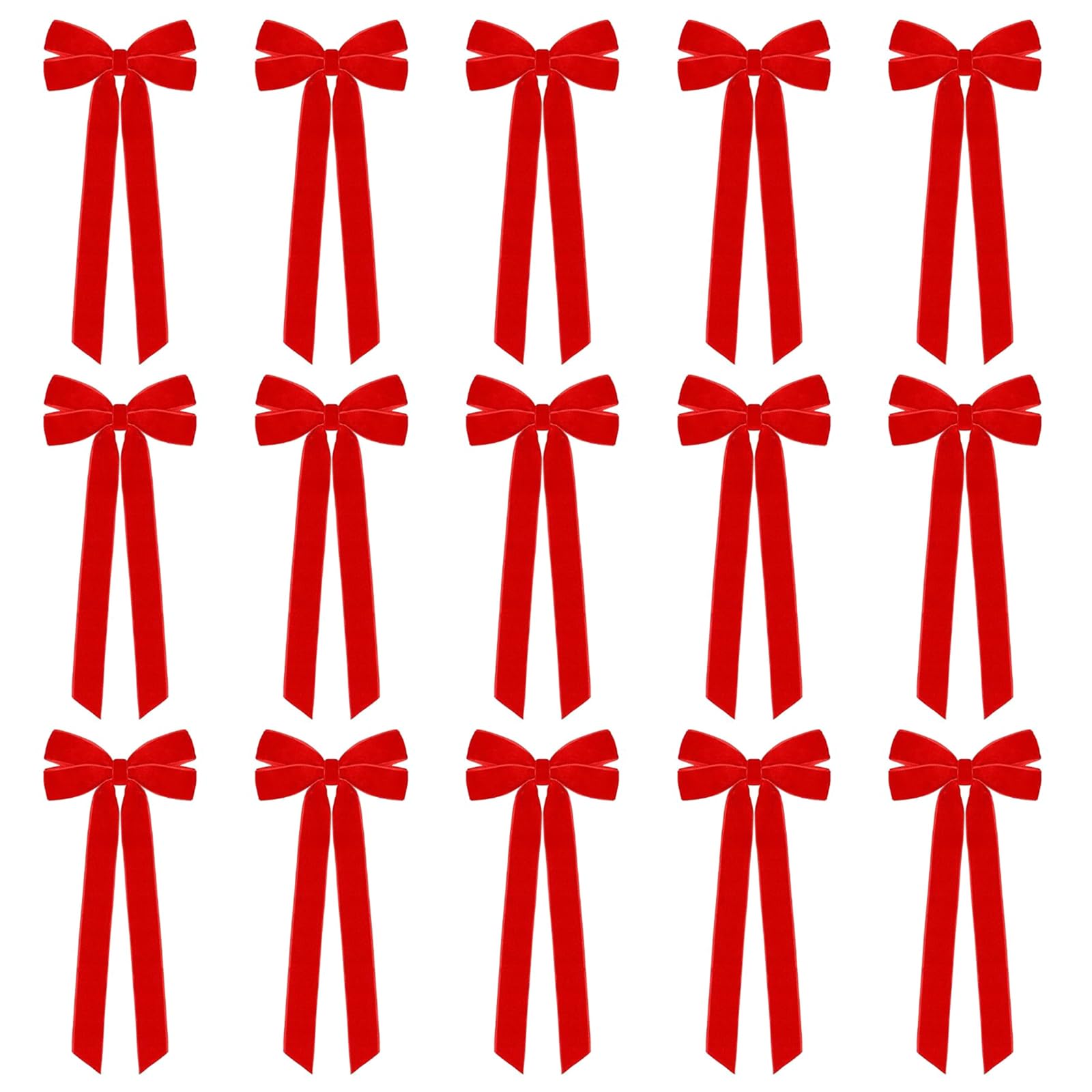 YWLUUOO 15Pieces Large Velvety Fabric Bowknots Elegant Holiday Decors for Mantles Staircase Party Arrangements Large Velvety Bowknots Gift Wrapping Accessories