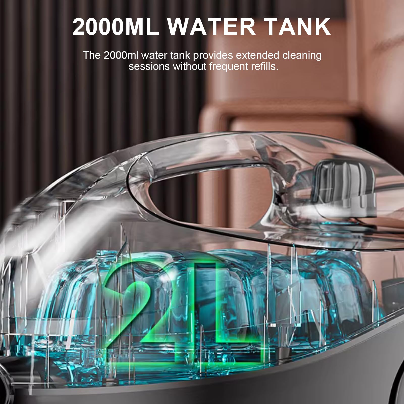 Haofy Wysokotemperaturowy Odkurzacz Parowy o Mocy 2000 W Zestaw do Domowego Czyszczenia Parowego Wytrzymały Mop Parowy ze Zbiornikiem o Pojemności 2000 Ml Ciśnienie 5 BAR 9-minutowe (wtyczka UE)