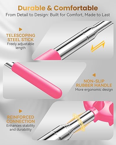 Miniatura 4 de Relleno de calcetines reforzado y telescópico mejorado con 5 cabezas desmontables, puntas de rascado más grandes, regalos para calcetines y elefante