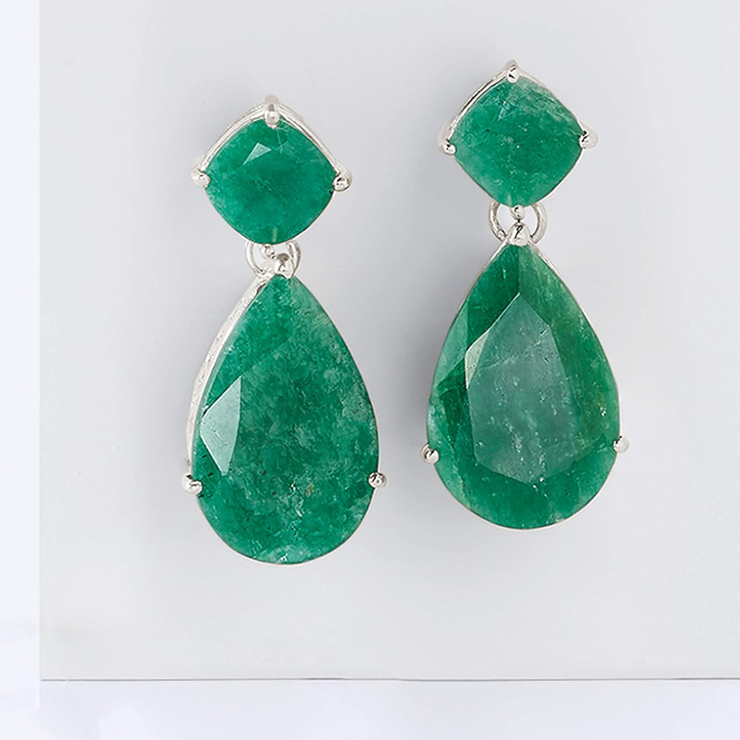 Vista 7 de Ross-Simons Precious Gemstone Drop Earrings in Sterling Silver
