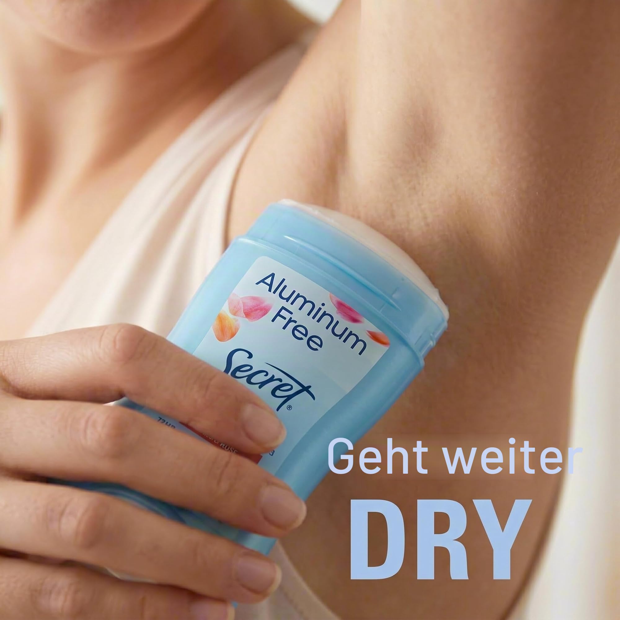 Secret Aluminum Free Deodorant für Damen, Rose Scent, 60 g, 3 Stück