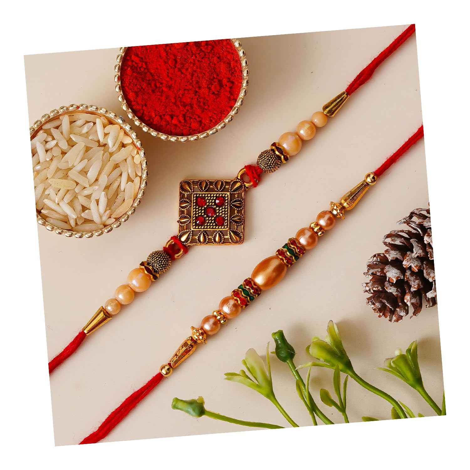 See full amazon price history chart for eCraftIndia Set of 2 Pearl Diamond Designer Rakhis for Brothers with Roli Chawal Pack eCraftIndia Set of 2 Pearl Diamond Designer Rakhis for Brothers with Roli Chawal Pack (B0D4QZMZ8Y) Amazon Price History, Amazon Price Tracker