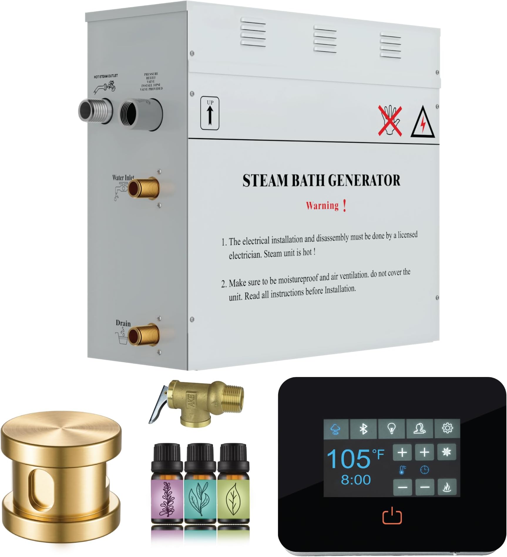 Builders Series 6kw Steam Bath Generator with Quickstart