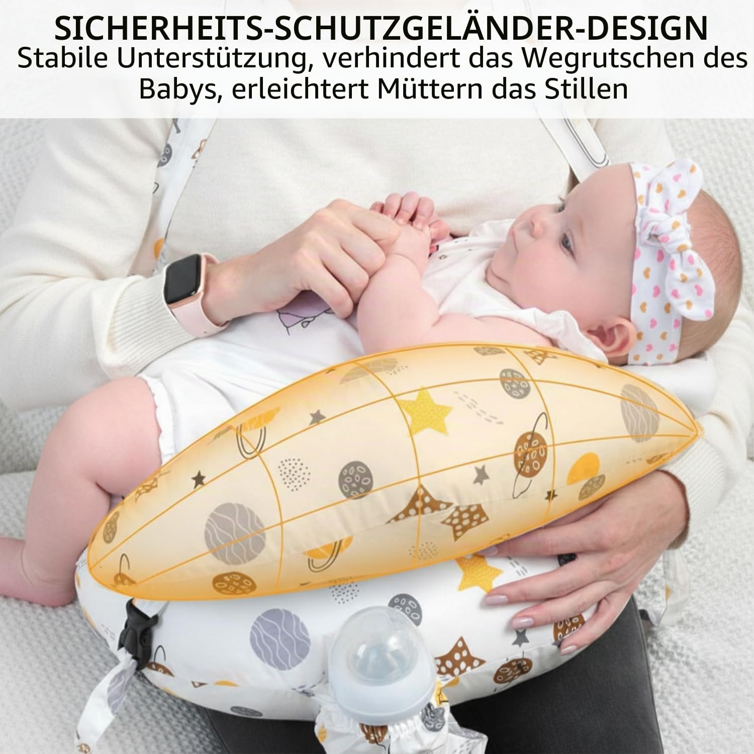 Stillkissen klein,Nursing Pillow,Memory Foam Stillkissen, Abnehmbarer Kissenbezug, ergonomisches Design, für alle geeignet (3 Stück)