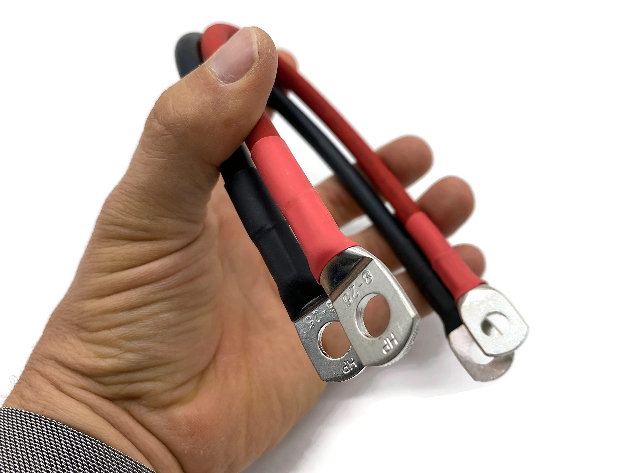 Cavo Batteria Auto EXODA 35mm² - 30cm, Con Occhielli M8, Per Auto, Barche E Impianti Solari - copertina