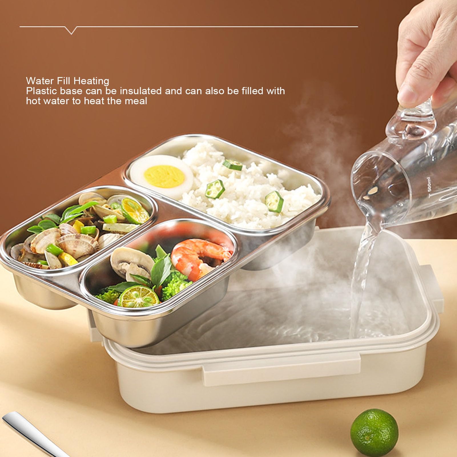 Amazon.com: Box 1.2L Capacity Stainless Steel Lunch Box 3