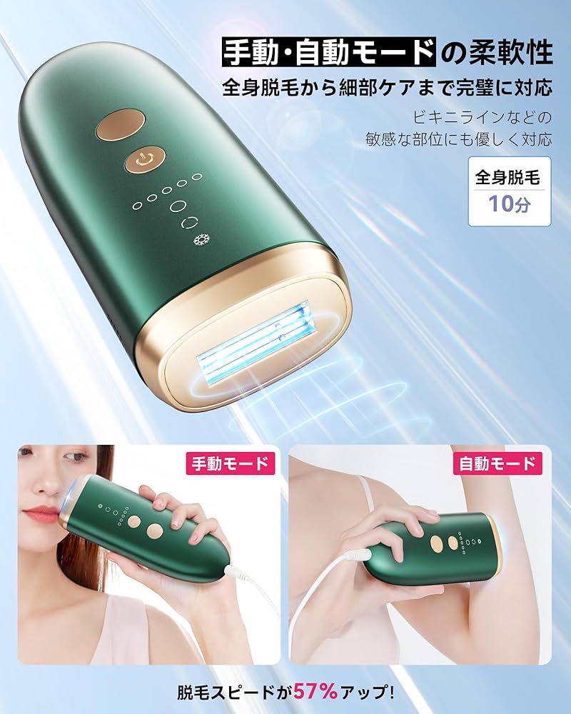 Amazon | YUNDOO 脱毛器 サロン級冷感無痛 【2025革新的連射冷却