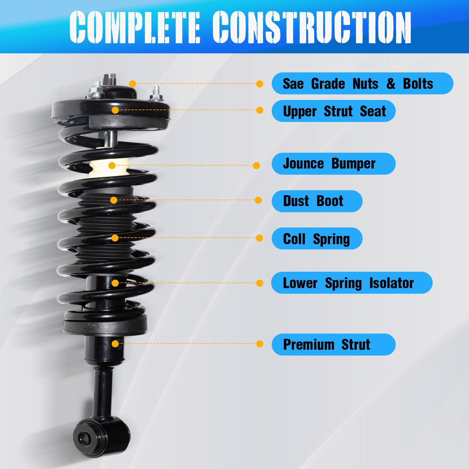 Ford F-150 Coil Springs A-Premium Front Suspension Coil Springs Set For Ford F-150 2004-2018 & Lincoln Mark LT - 2-Piece Driver & Passenger 1999 Ford F350 Front Leaf Springs