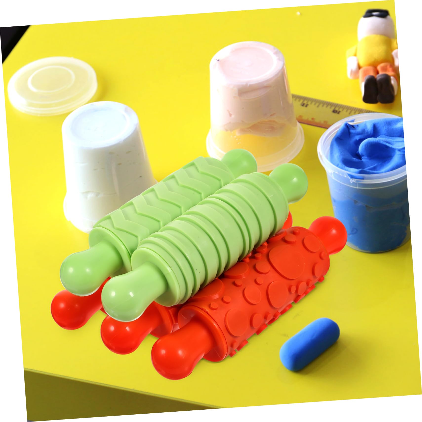 Alipis 5piezas Juguete De Palito De Masa De Herramientas Para Modelar Arcilla Rodillo Para Repostería y Manualidades Infantiles Para Extender Masa Cocina o Taller
