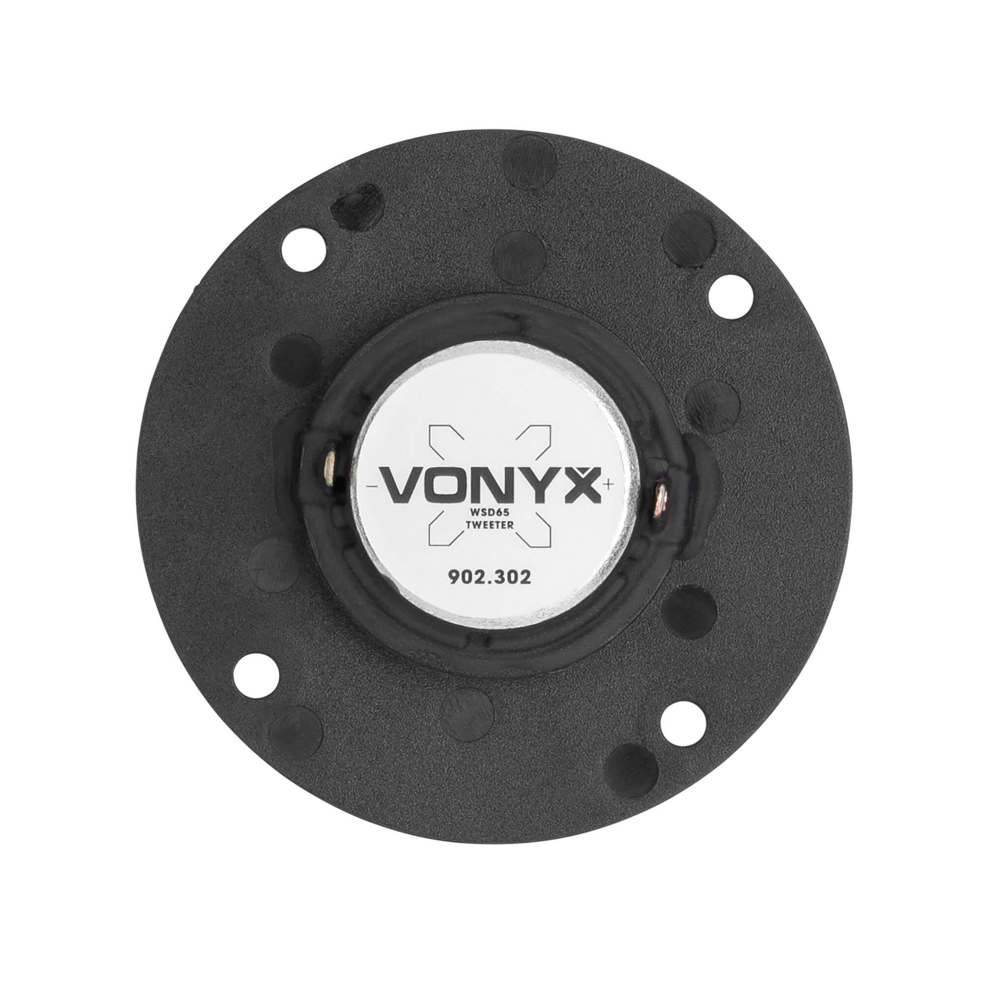 VONYX WSD65 Tweeter pour Enceinte, 65 mm, 8 Ohms, Puissance Maximale de 30 Watts, Membrane en Soie, Aimant en Néodyme, Idéal pour Réparer Un Haut-Parleur ou Construire Votre Propre Enceinte Audio