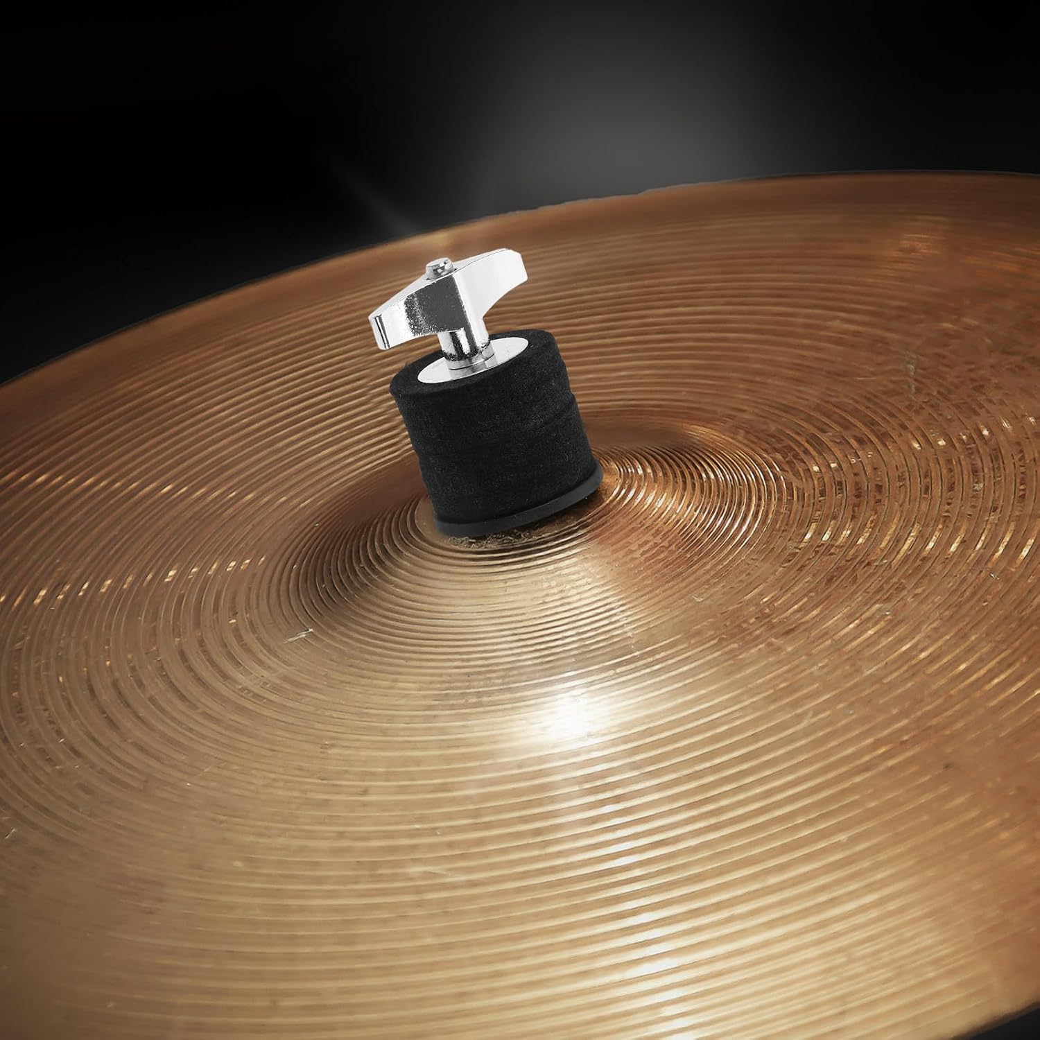 Cymbal Stacker Mount 12.5mm Metal Connector with Felt Pad Percussion Drum Cymbals Mounting Rack Support for High-Hat Drum Accessories