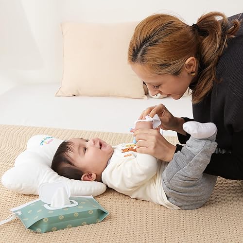 Miniatura 4 de Seposeve - Paquete de 4 dispensadores de toallitas, estuche portátil para toallitas para bebés, contenedor de toallitas recargables para bebés,