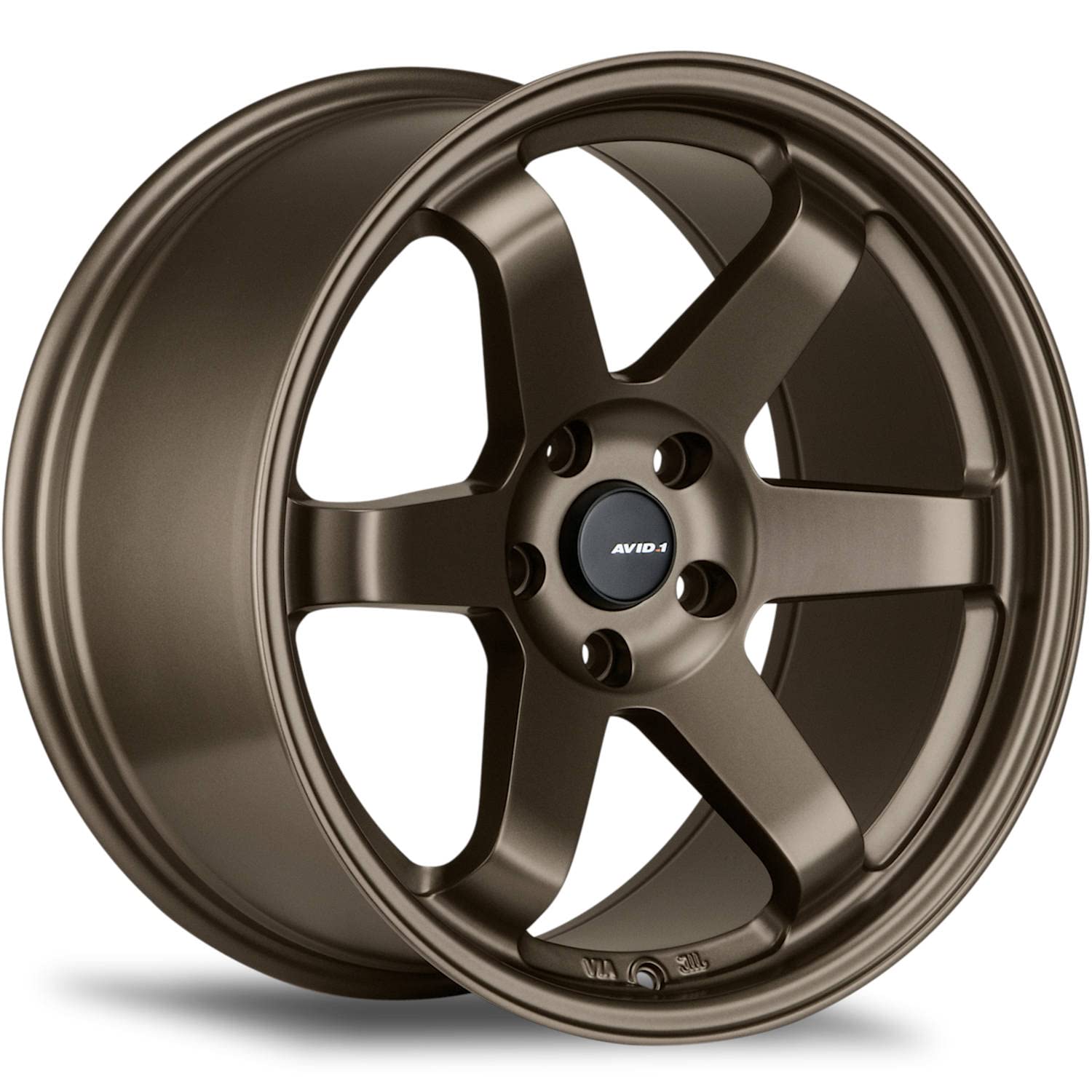 AVID 1 AV-06 Matte Bronze 17x8 Custom Wheel Fits 5x100 Bolt Pattern with 35 Offset Lightweight Performance Alloy