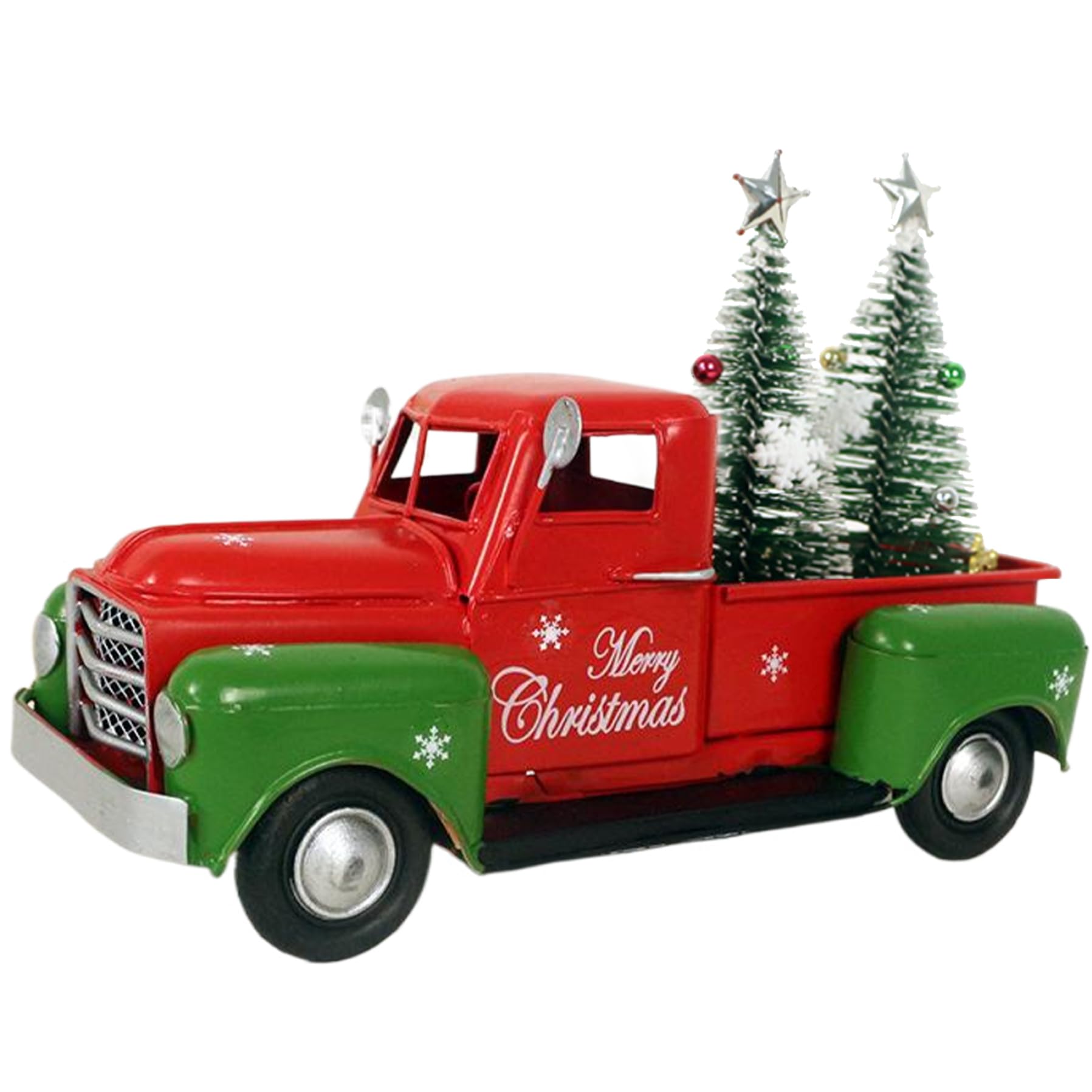 Decoración navideña de camión rojo vintage para regalar en fiestas