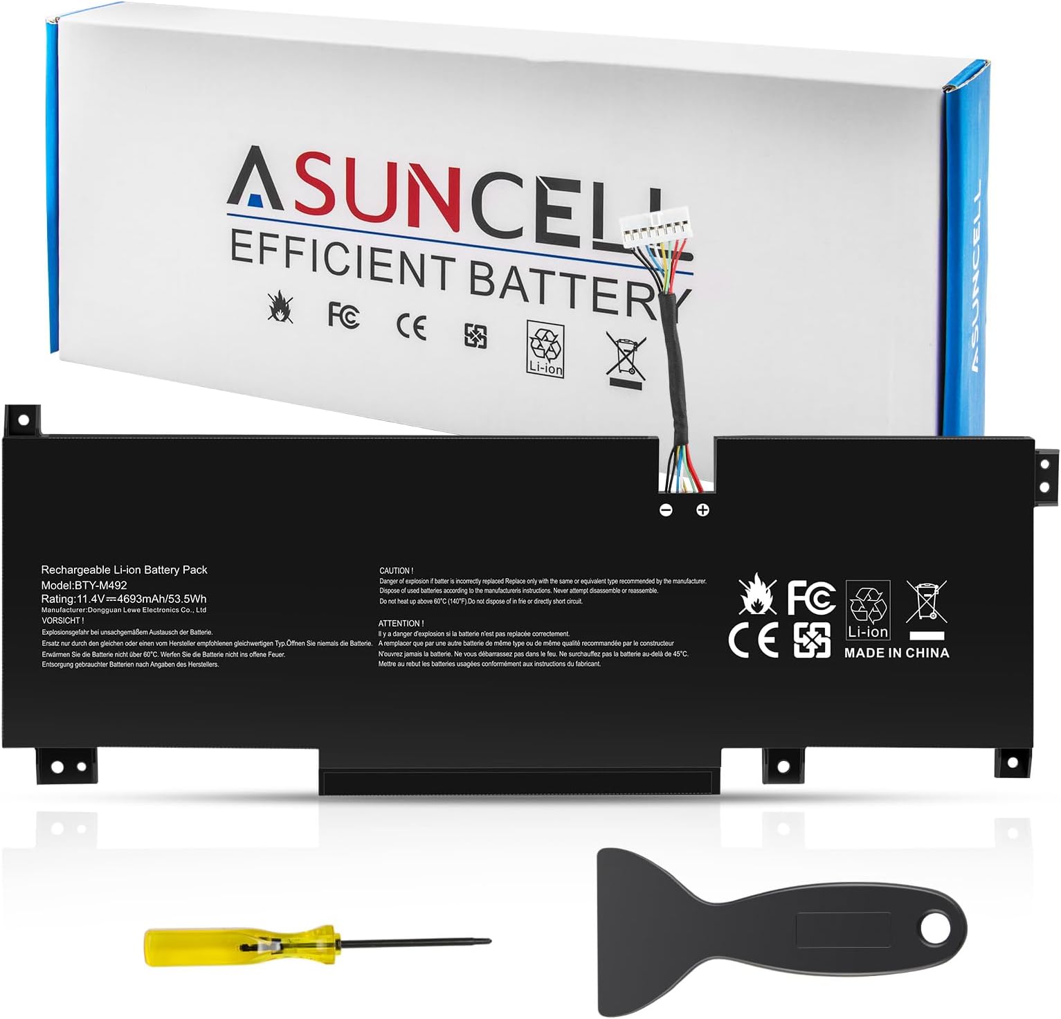 BTY-M492 Laptop Battery Replacement for MSI WF66 WF76 11UI 11UJ Katana GF66 11UD 12UG 12UX GF76 11UE 12UD Crosshair 15 17 A11UCK A11UDK A11UEK Sword 15 A11U A11UD A11UE Pulse GL66 GL76 7506