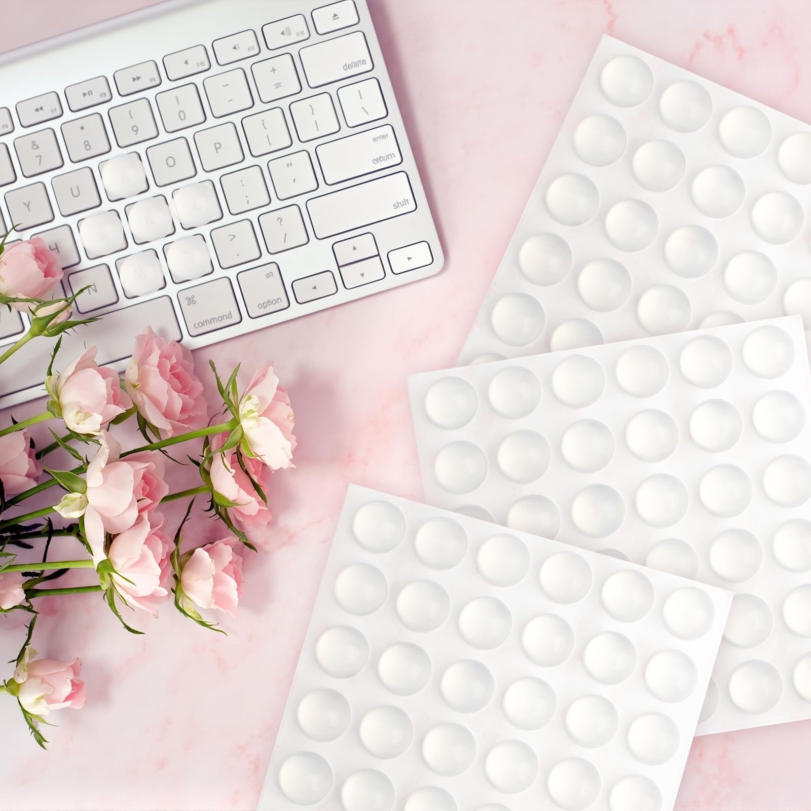 108 Adesivi Per Tastiera In Silicone Con Motivi Nail Art – Trasparenti, Rialzati, Per Unghie Lunghe, Compatibili Con Laptop E PC