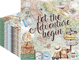 80Pcs Adventure Baby Shower Paper Napkins Let The Adventure Begin Disposable Napkins Travel World Map Printed Decorative Napkins for Party Supplies Table Decor