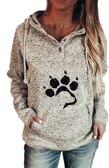 paw print zip up hoodie