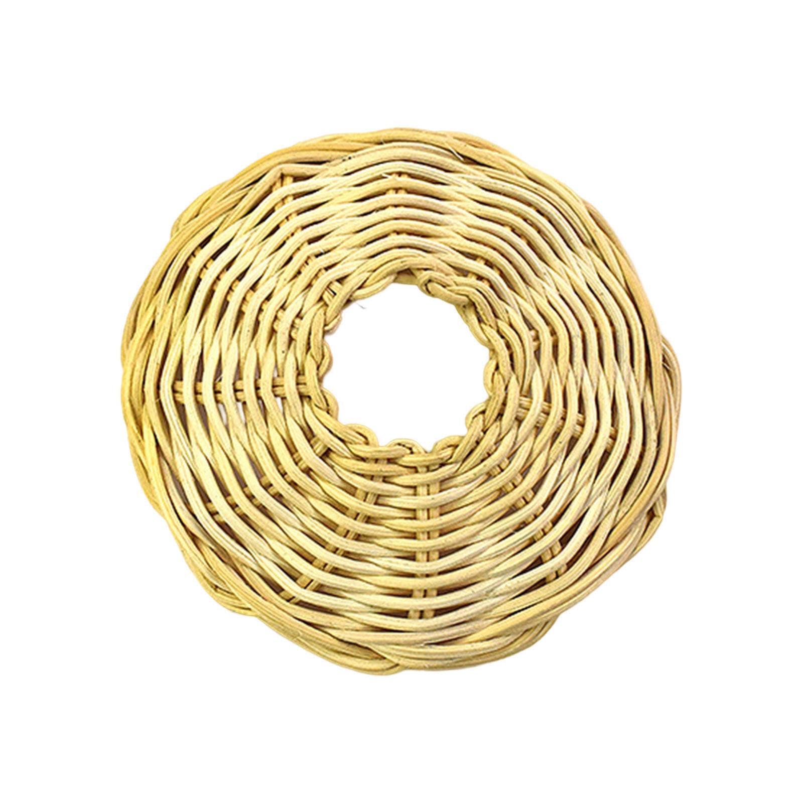 QLECXZI Woven Lampshade Beautiful Rattan Woven Lampshade Addition to Kitchen Dining Room Cafe Elegant and Timeless Light Bulb Cage Guard Light Fixture