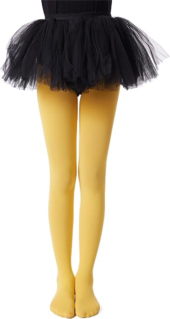 Frola Tights for Girls 40 Denier Semi Opaque Soft Pantyhose Ballet Dance Panty Footed Tights 2-13