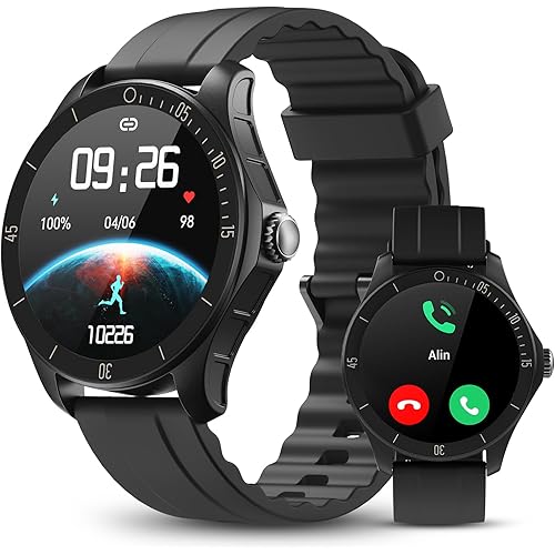 Smart Watches for Men Activity Trackers and Smartwatches Alexa Built-in Smartwatch Make/Answer Call Smart Watch for Men Compatible with iOS & Android Heart Rate Sleep Tracking Mens Smart Watch