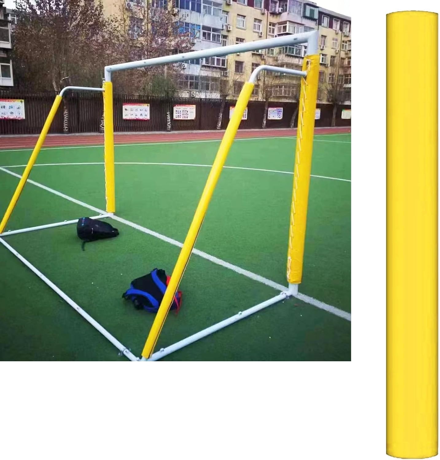 4" Round Pole Padding - Waterproof & UV-Resistant Replacement Cushion for Outdoor Playground & Garage Pillars, Yellow, 2.6ft (80cm) - 1 Pack, Durable Safety Padding