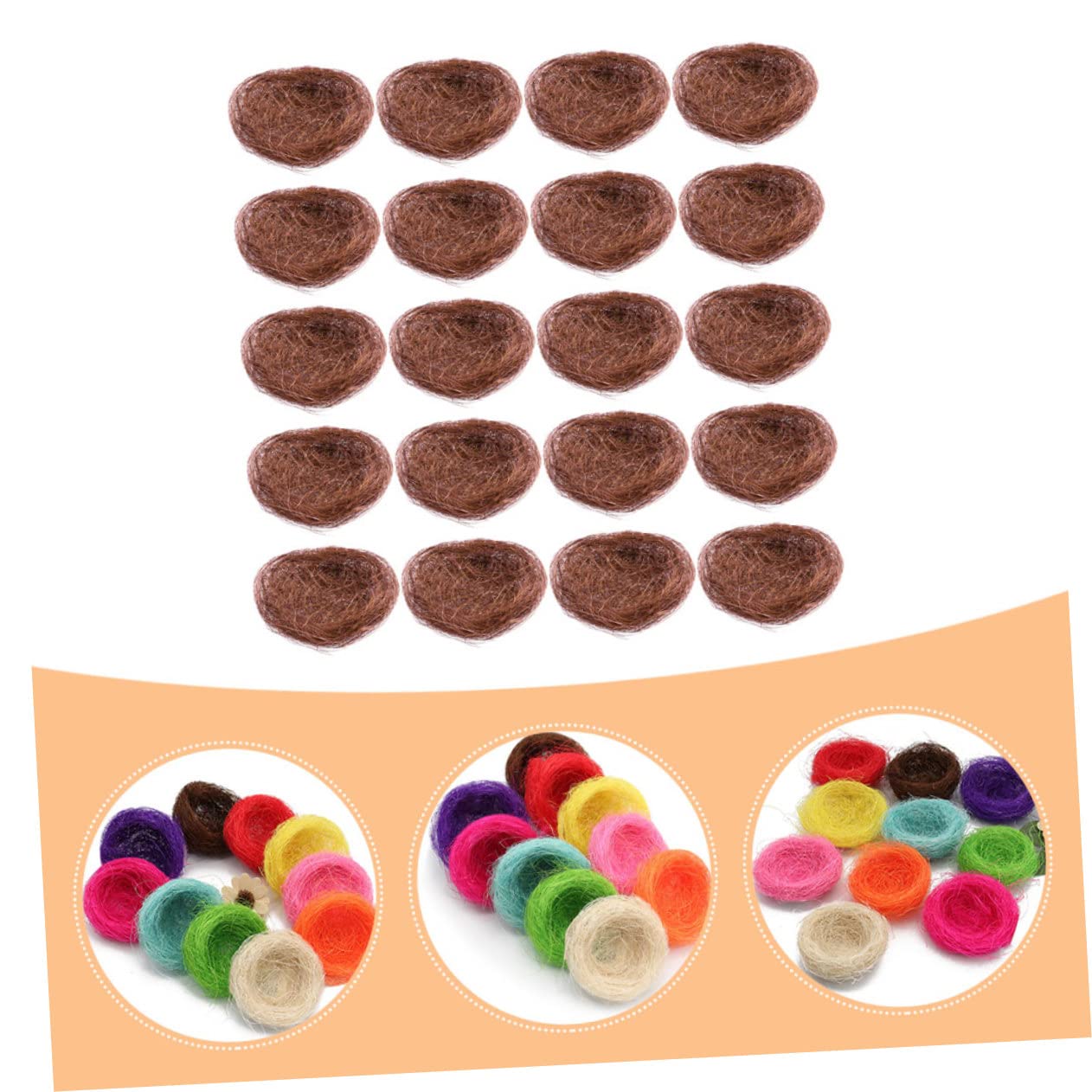 20Pcs Artificial Bird Nests for Decor Decorative Photo Props, Eco-Friendly Natural Material - Image 2