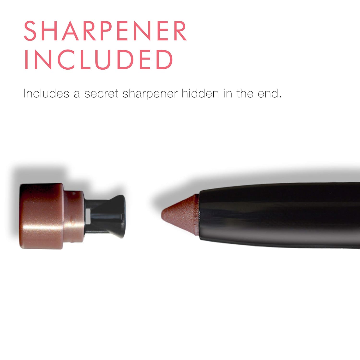 Beauty For Real Shadow Stx, All Day Latte - Rich Deep Plum - Waterproof, Cream-to-Powder Eyeshadow Stick - Built-in Sharpener - 0.05 oz