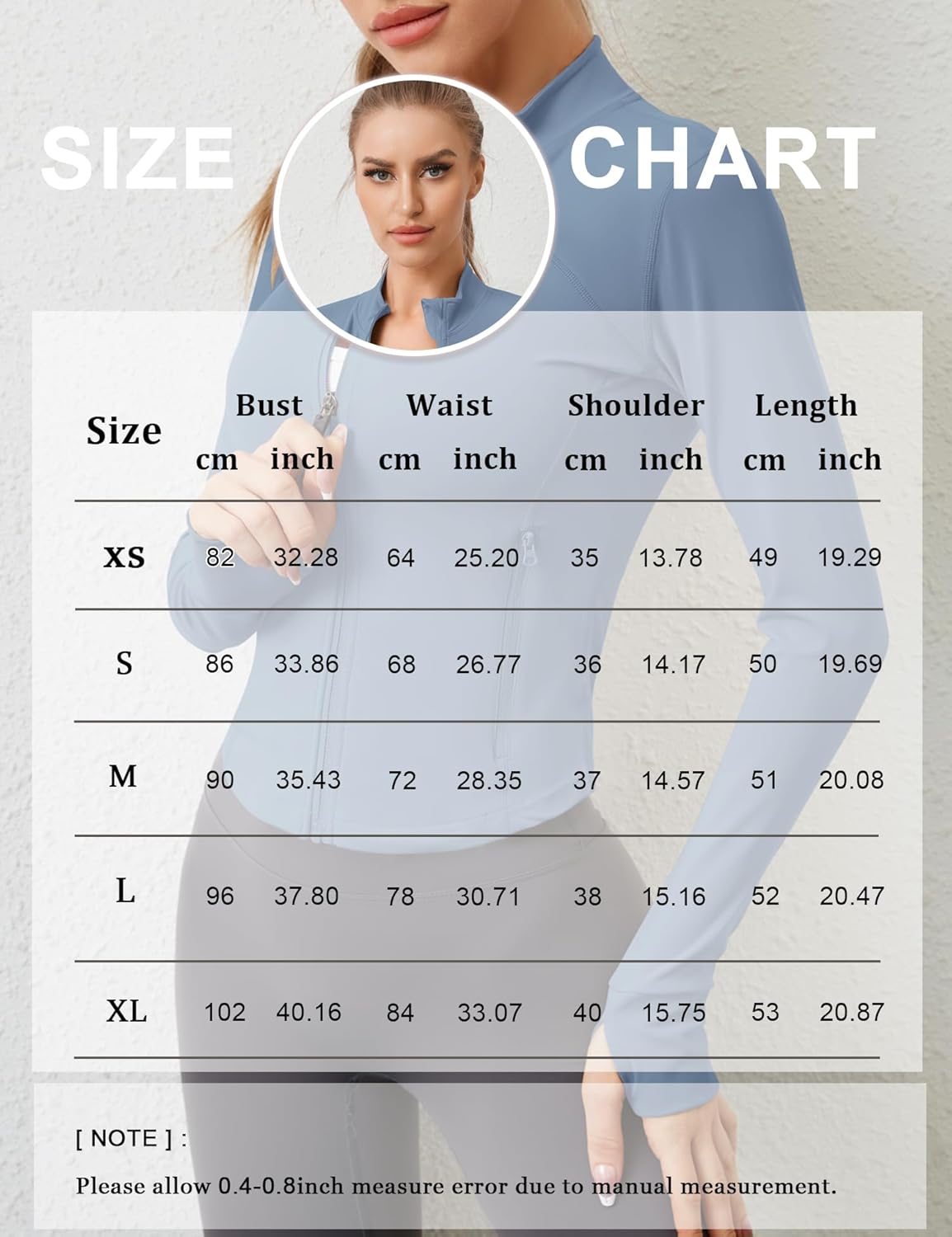 AKEWEI Womens Zip Up Workout Jackets Lightweight Athletic Slim Fit Track Jacket with Inner and Outer Pockets and Thumb Holes - Image 5