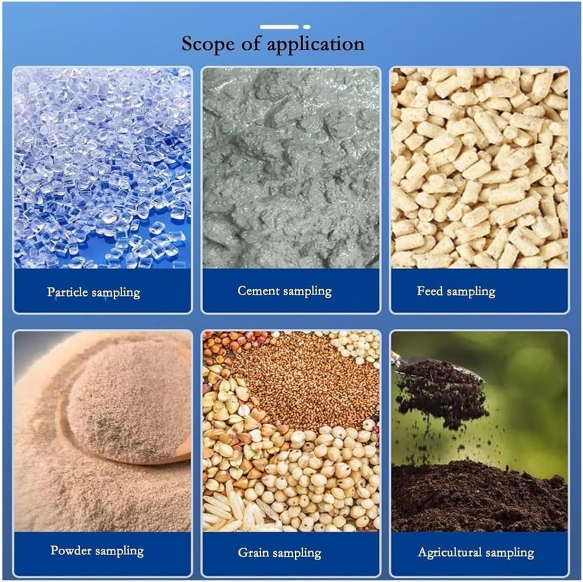 Corn Cereal Sampling Probe, Stainless Steel Fertilizer Tester, Solid Grain Powder Sampler with Double Lever Handle (19.7in / 0.5m) for Efficient Agriculture Use