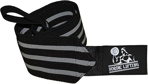 Miniatura 4 de Nordic Lifting Wrist Wraps Super Heavy Duty (1 Pair2 Wraps) 24" Support for Weight Lifting  Powerlifting  Gym  Cross Training- Weightlifting Thumb