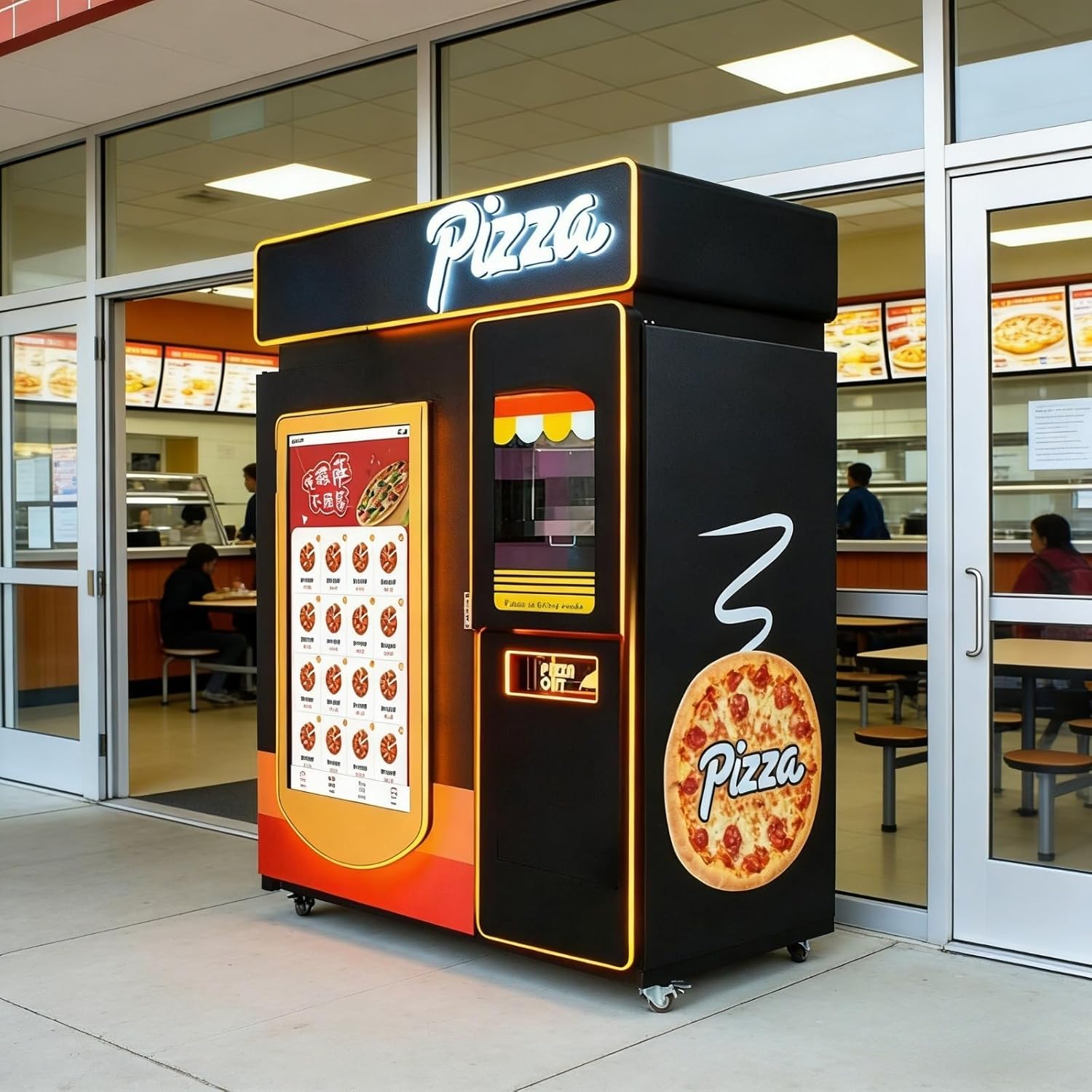 Commercial Intelligent Pizza Vending Machine Unattended 24‑Hour Operation with Refrigeration System and Multiple Flavor Options for Public Areas and Business Zones