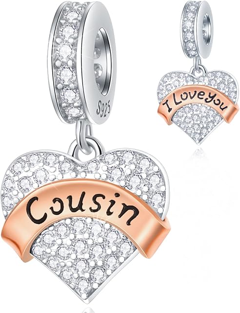 Family Charms, 925 Sterling Silver Mother Father Daughter Son Sister,Godmother Goddaughter Nana,Husband Wife,Aunt,Faith,Best Friends,I Love You Heart Pendant,fit for Birthday/European DIY Bracelet