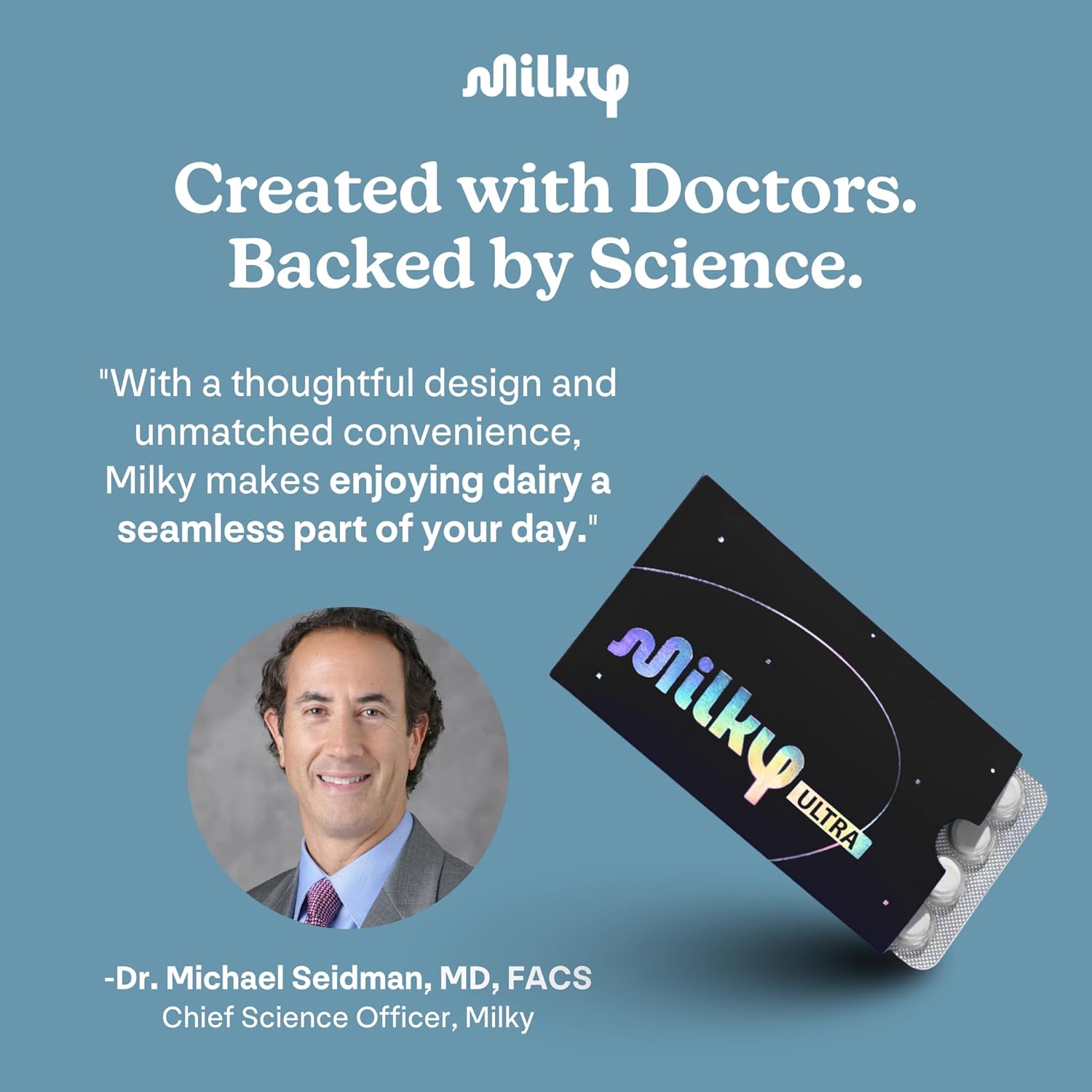 Milky Ultra Lactose Intolerance Pills - 21,000 FCC - Extra Strength Dairy Relief for Lactose Intolerance - Lactase Enzyme Tablets - Portable Credit Card Sleeves (48 Count - Cosmic Black) - Image 3